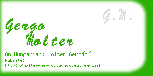 gergo molter business card